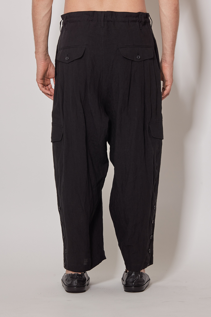 Adjustable Hem Pants - Black