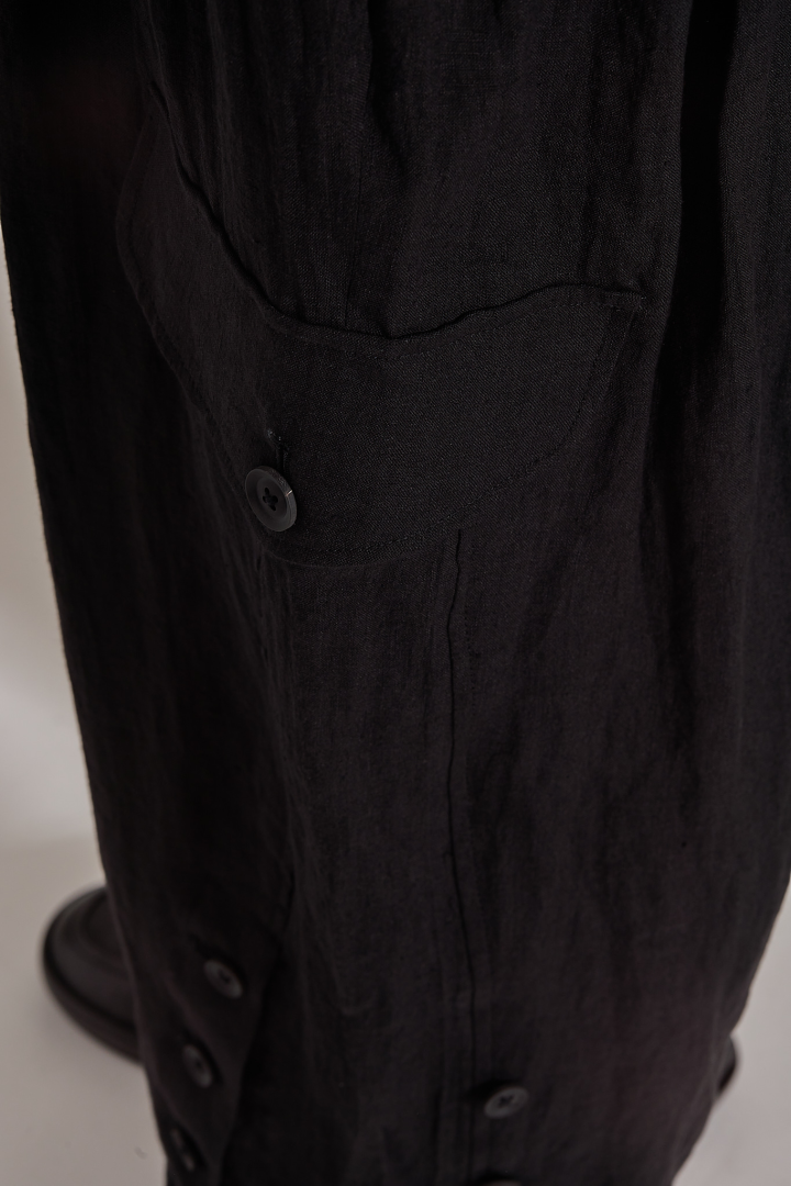 Adjustable Hem Pants - Black