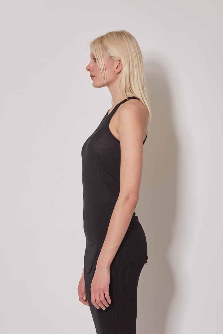 Top Basic Rib Tank - Black