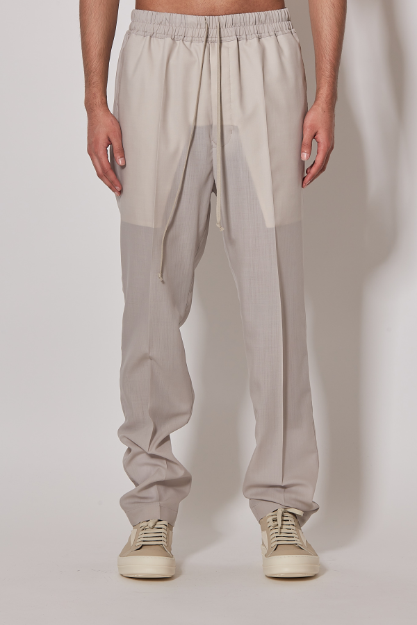 Pants Drawstring Slim Long - Pearl