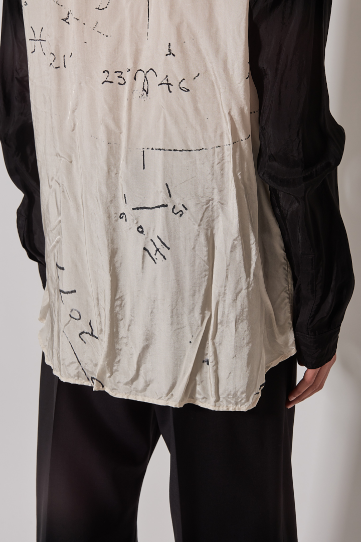 Shirt Larry Fogpocket Shirt - Milk/Black