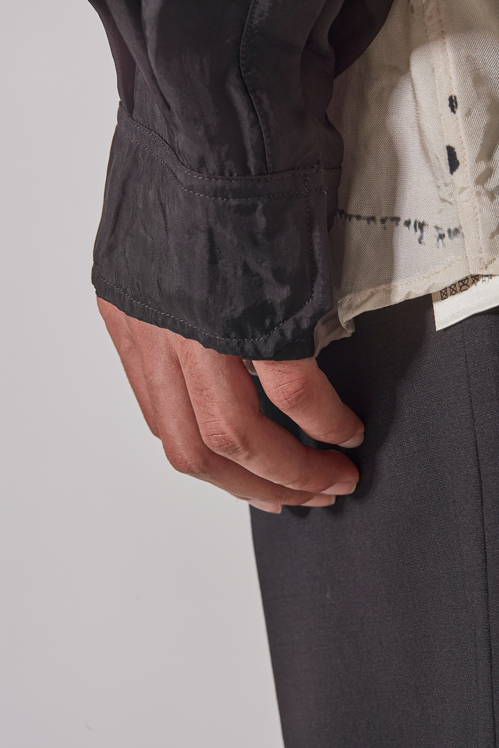 Shirt Larry Fogpocket Shirt - Milk/Black