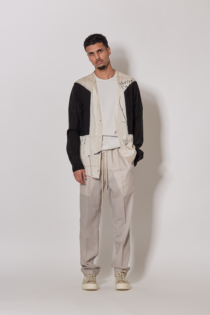 Shirt Larry Fogpocket Shirt - Milk/Black