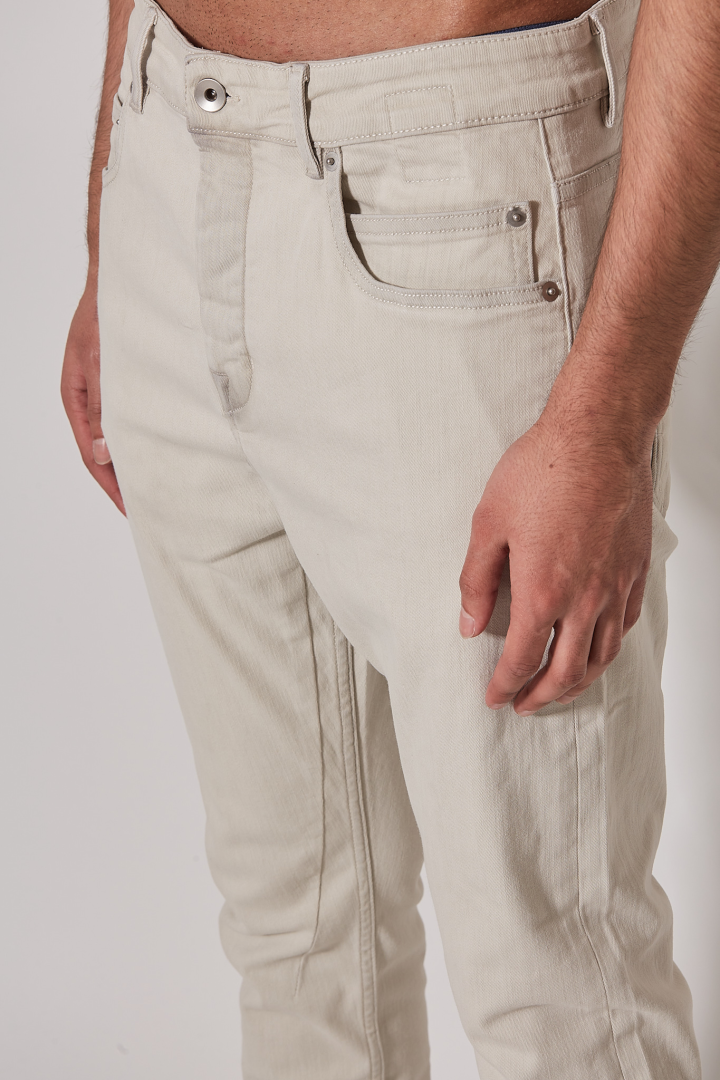 Pantaloni in Denim Detroit Cut - Milk Wash