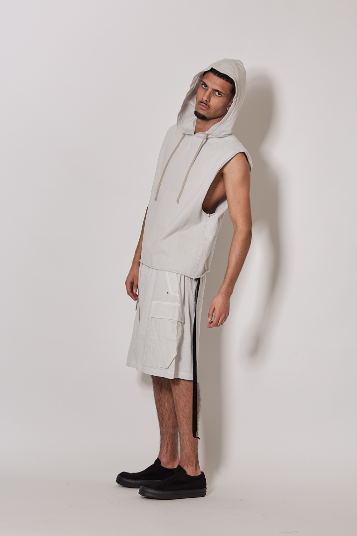 Top Hooded Tunic - Milk Wash