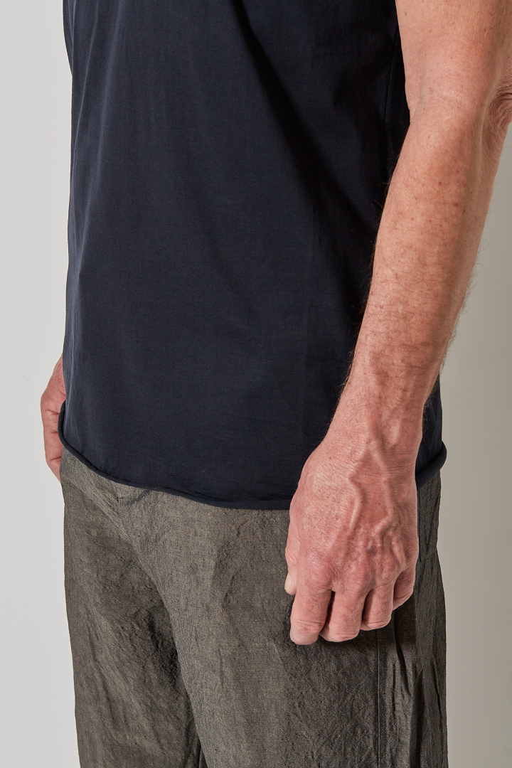 ZZ V Neck T-Shirt - Navy