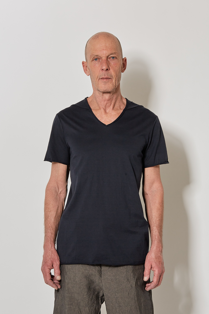 ZZ V Neck T-Shirt - Navy