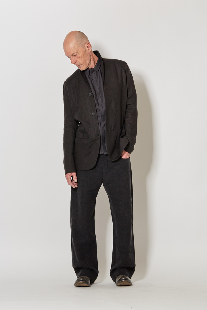 Hidden Buttonholes Shirt (Narrow Neck) - Black