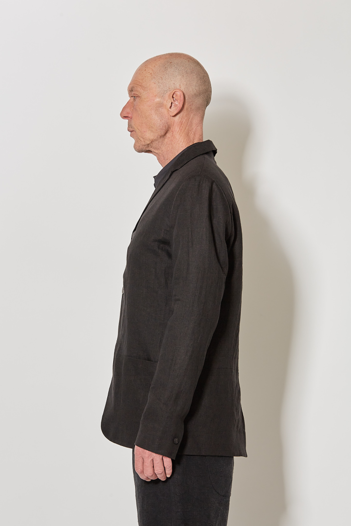 Xy Axis Cut Casual Jacket - Black Brown
