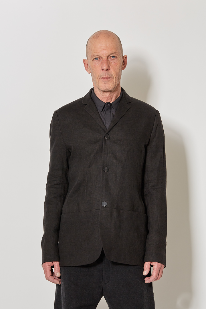 Xy Axis Cut Casual Jacket - Black Brown