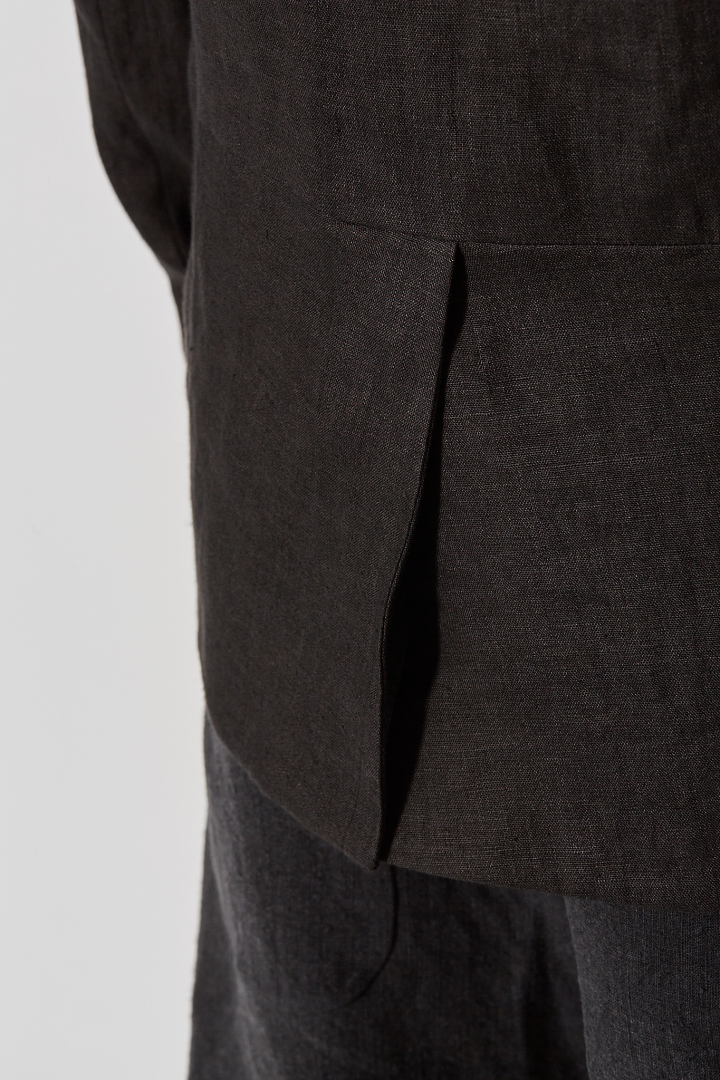Xy Axis Cut Casual Jacket - Black Brown