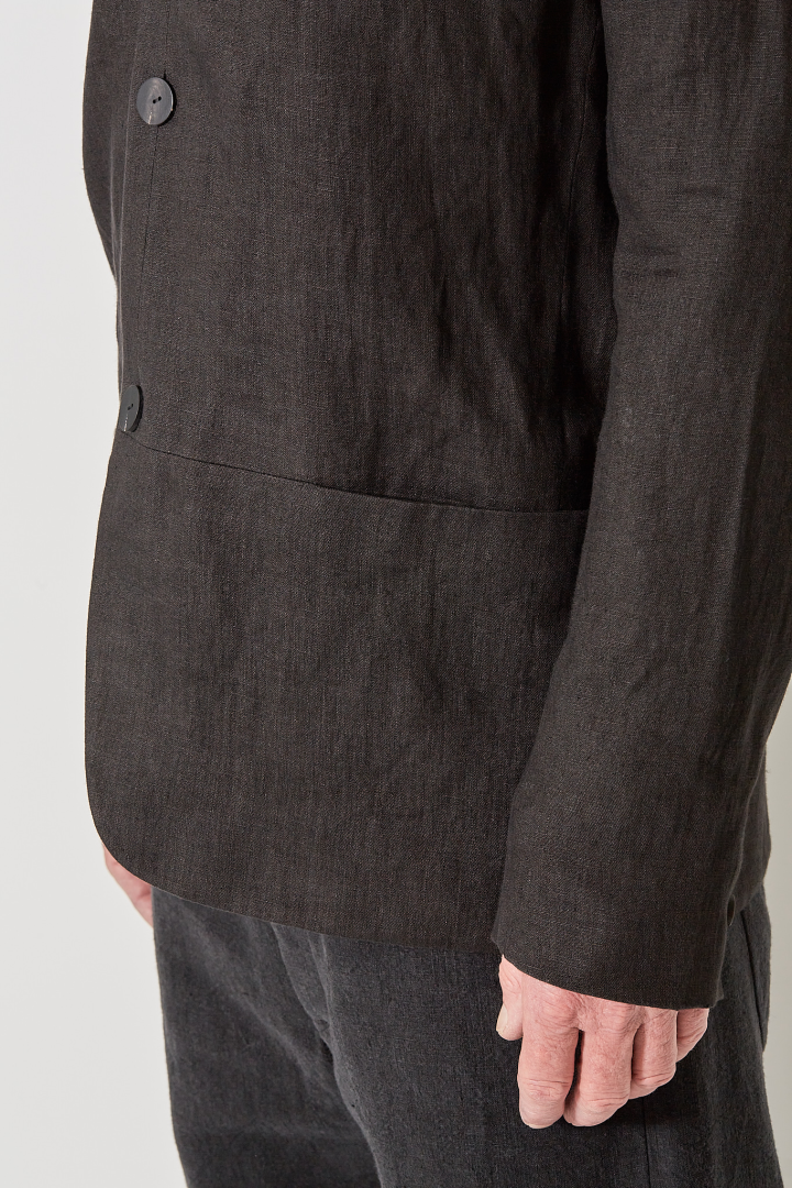 Xy Axis Cut Casual Jacket - Black Brown