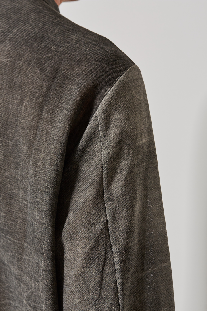 Over Shirt (Mandarin Collar) - Faded Grey
