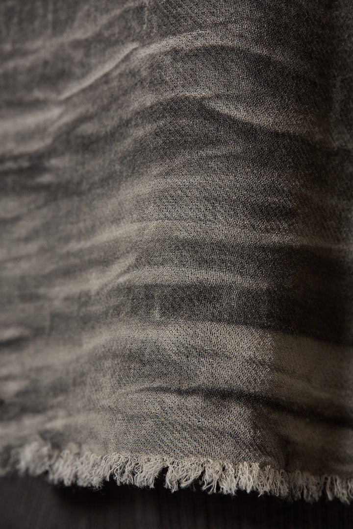 Over Shirt (Mandarin Collar) - Faded Grey