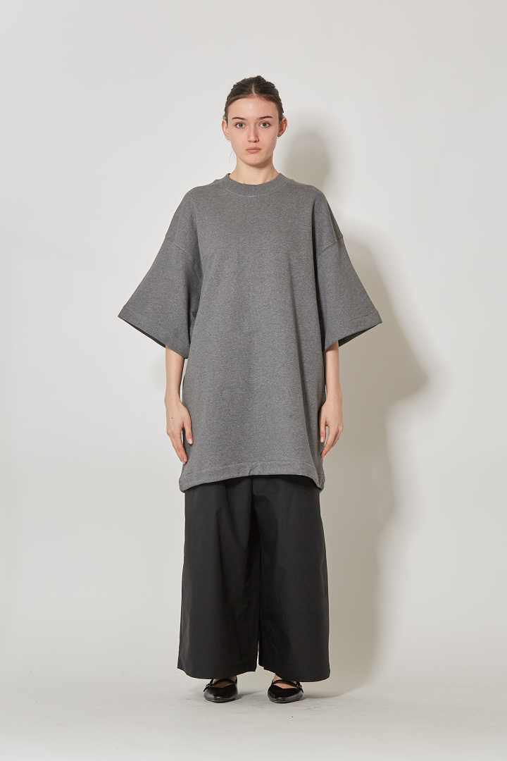 Sweatshirt T-Shirt Like Style S/SL C/N - Grey Melang