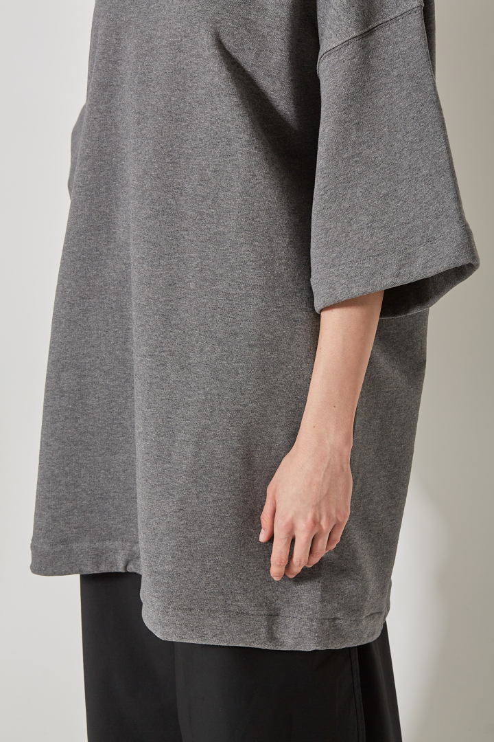 Sweatshirt T-Shirt Like Style S/SL C/N - Grey Melang