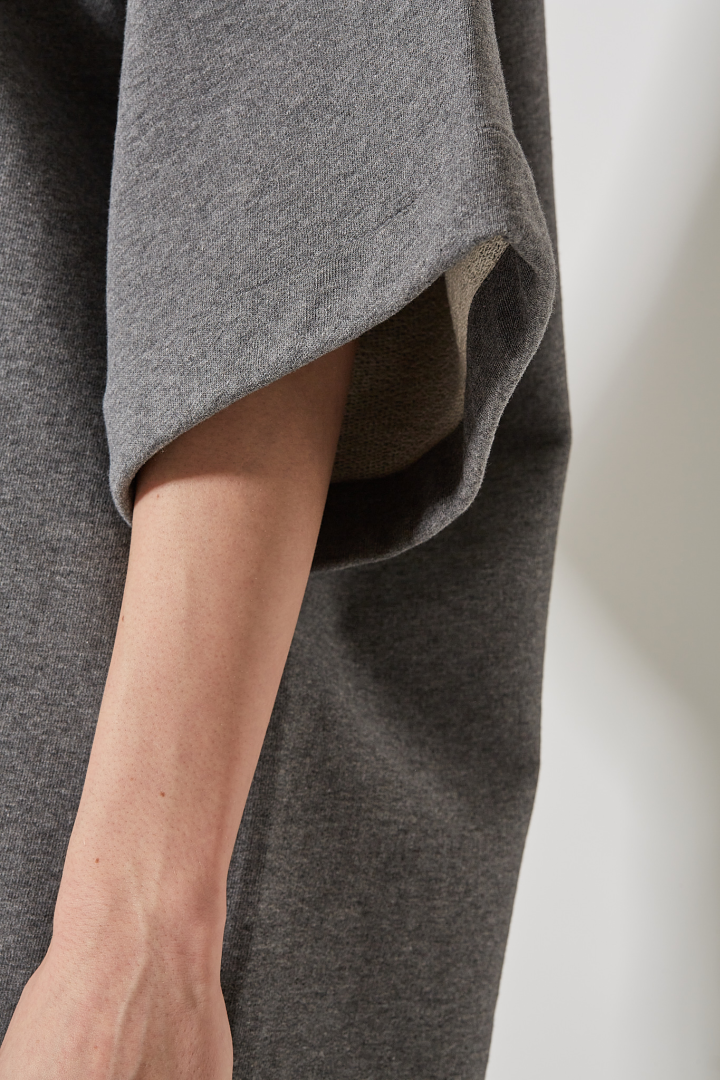 Sweatshirt T-Shirt Like Style S/SL C/N - Grey Melang