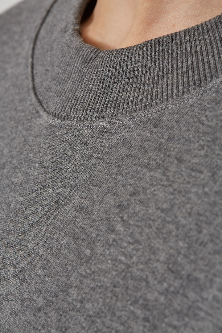 Sweatshirt T-Shirt Like Style S/SL C/N - Grey Melang