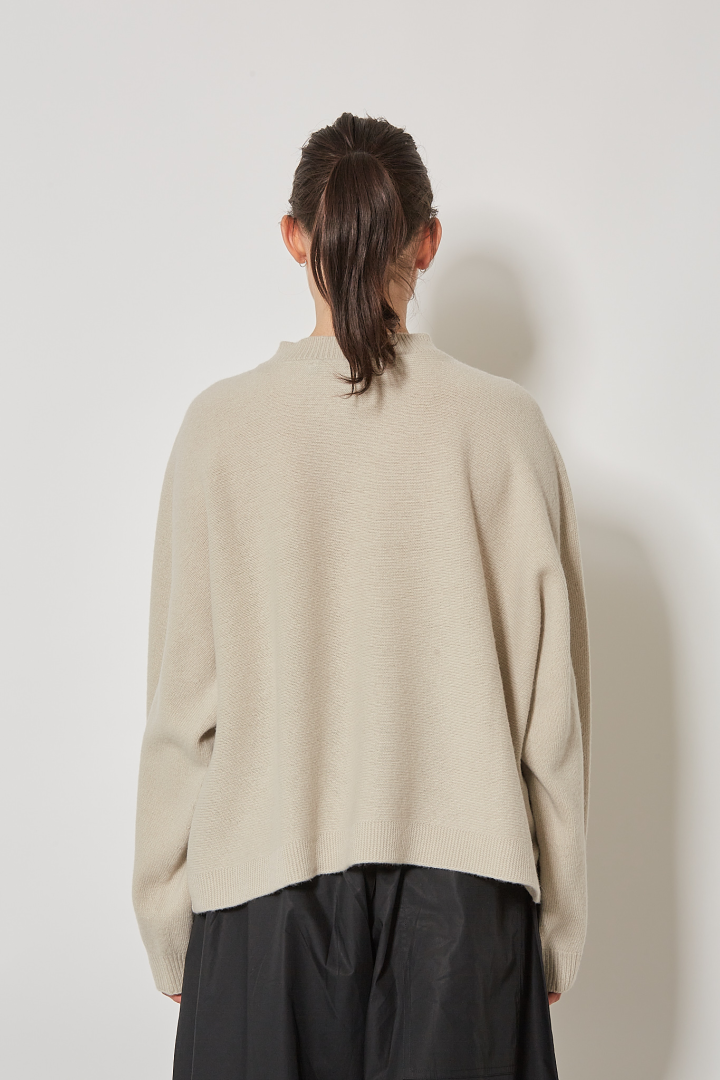 Oversized Boxie Pullover L/SL C/Neck - Natural