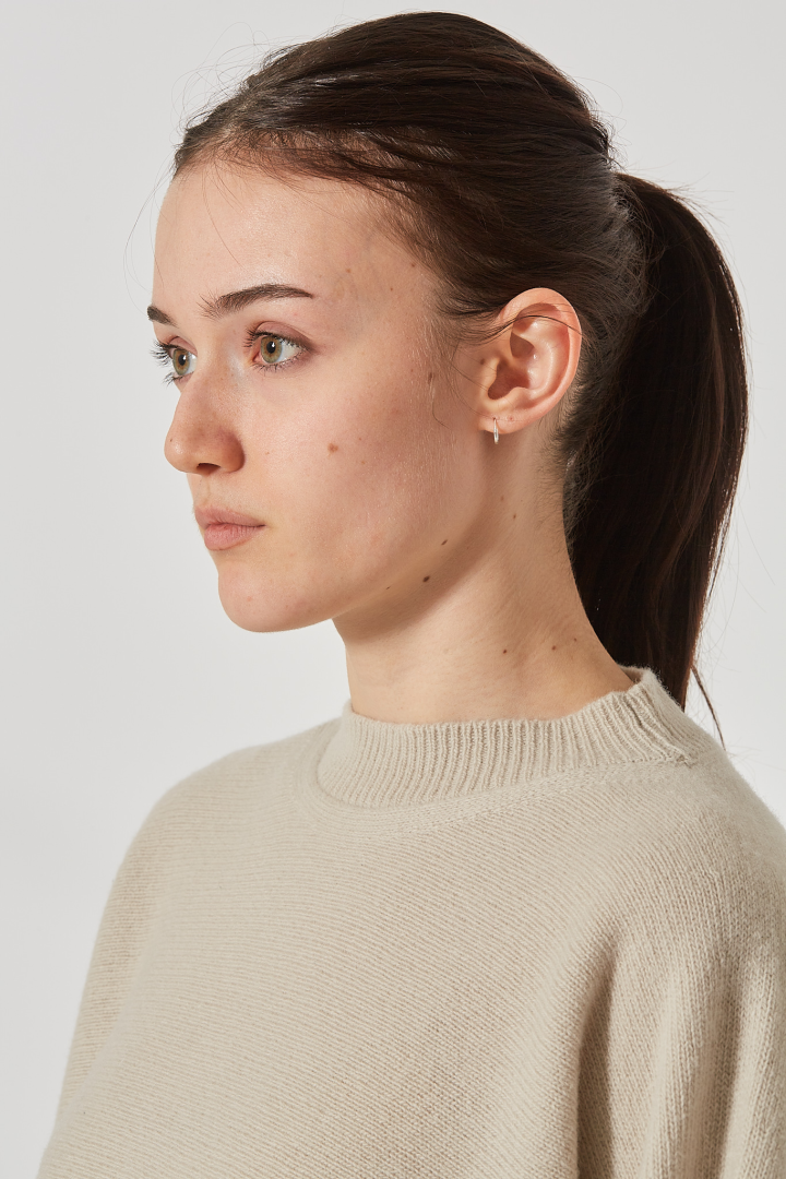 Oversized Boxie Pullover L/SL C/Neck - Natural