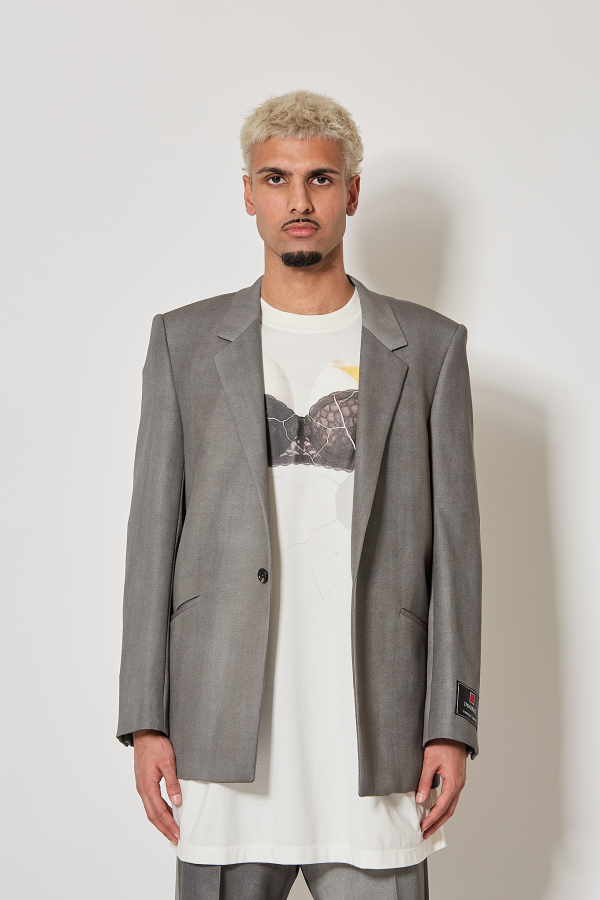 Faded Spray-Dye Tailored Jacket - Grey