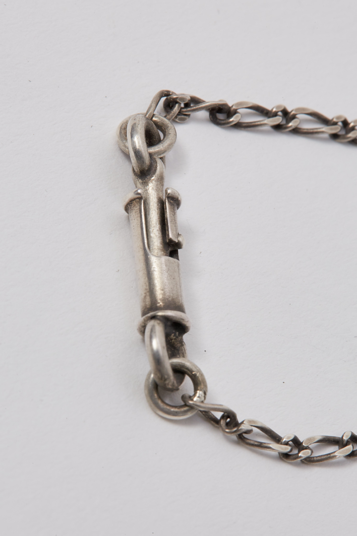 Necklace Two Skulls - Silver