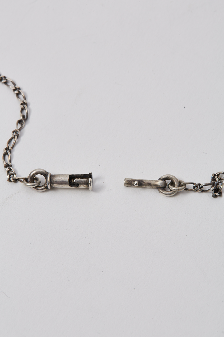 Necklace Two Skulls - Silver