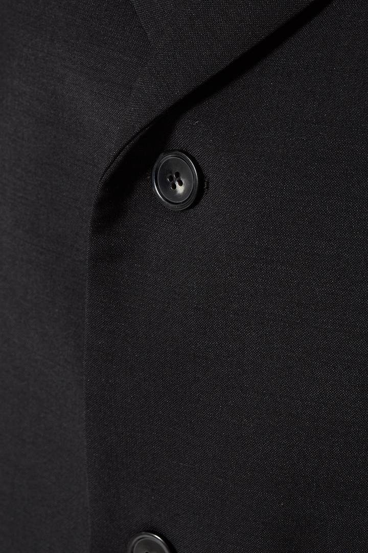 Long Sleeve Button Down Blazer - Onyx
