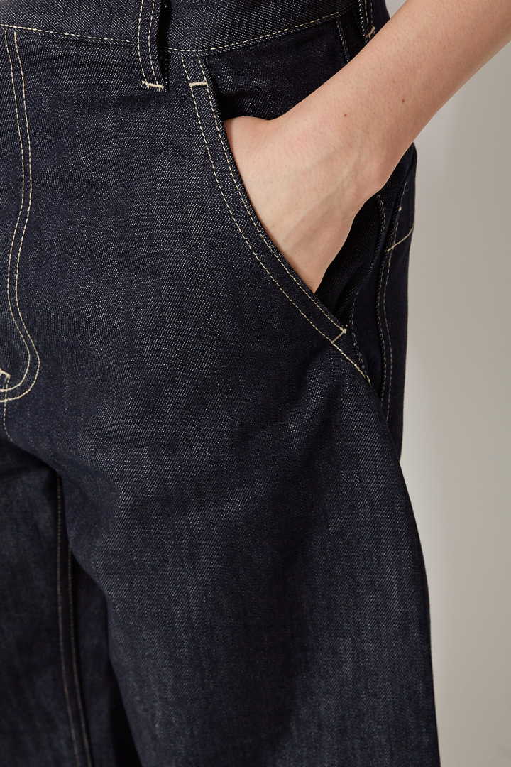 Cropped Casual Pants - Midnight