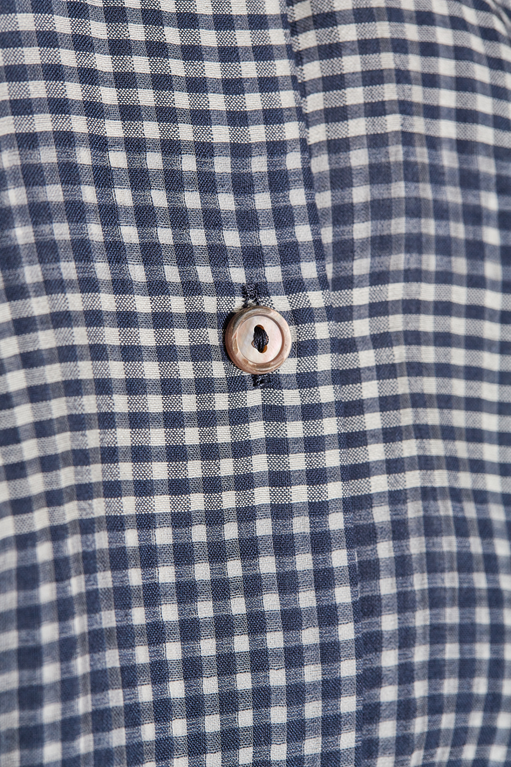 Tent Blouse - Blue Tartan