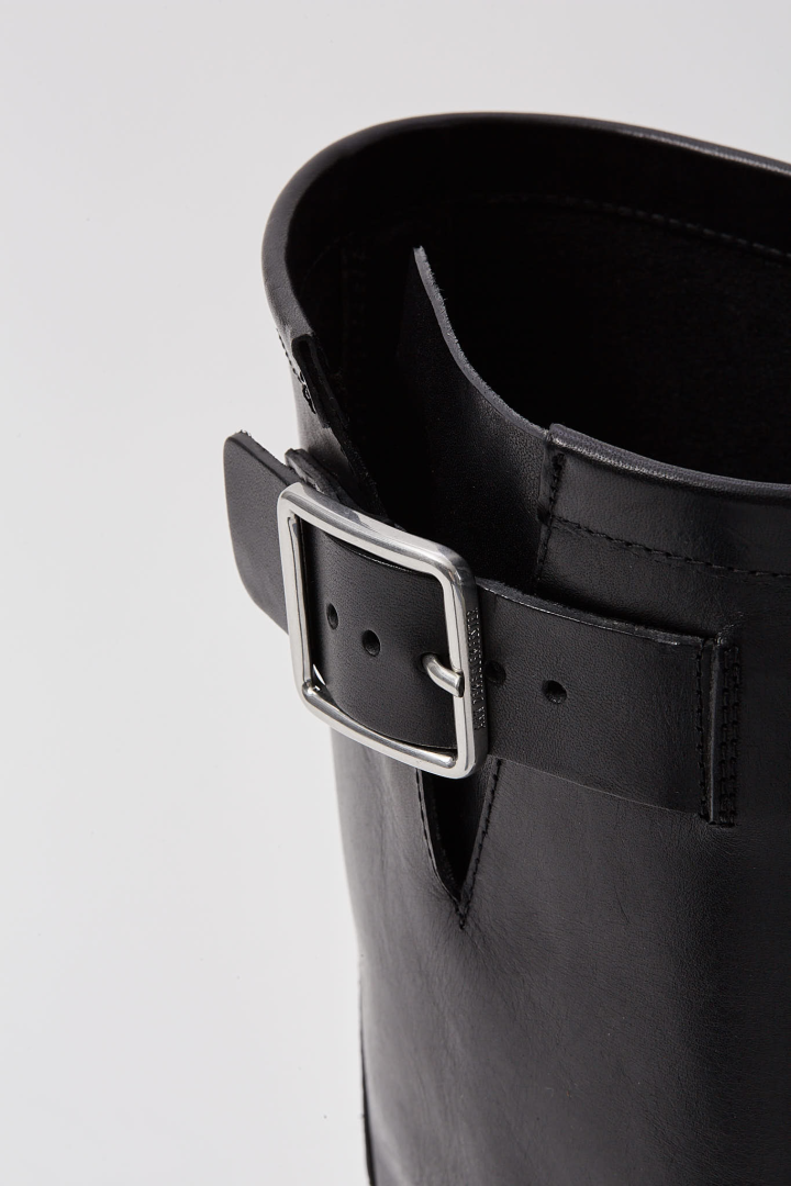 Sarith Engineer Biker Boots With Buckles - Black