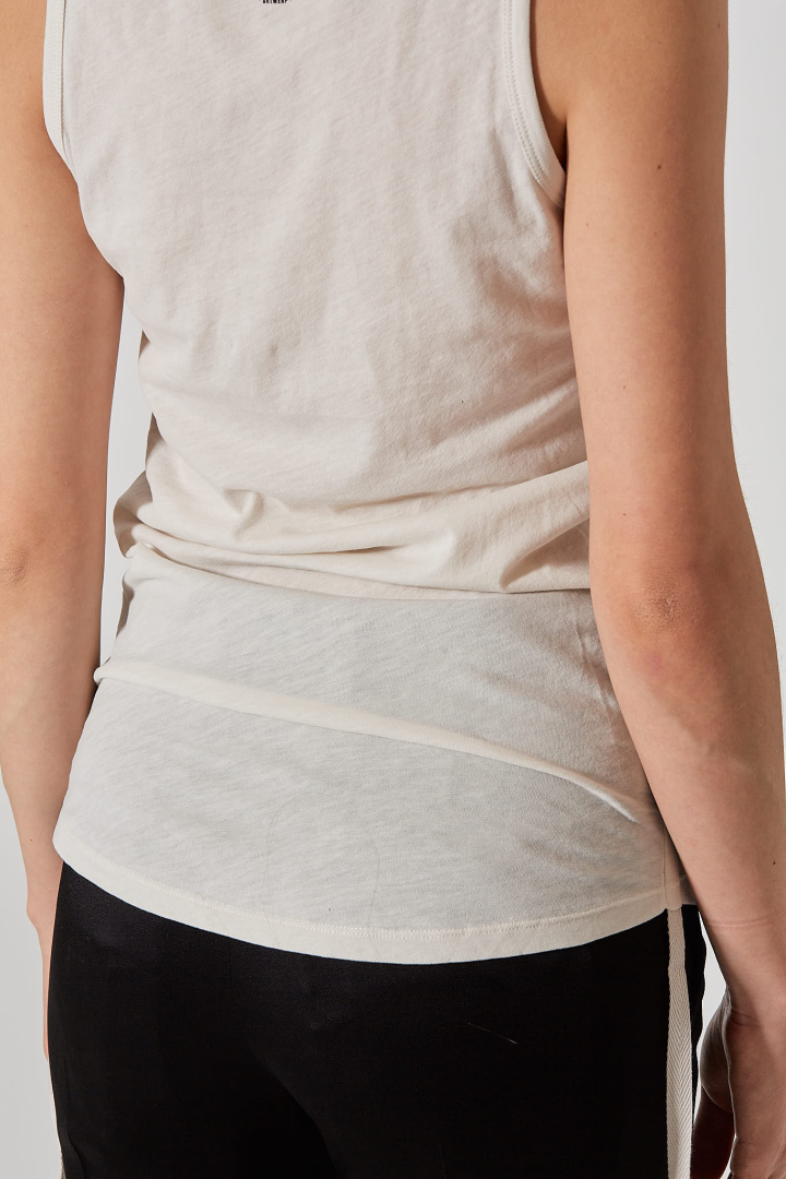 Mexi Wrinkled Cropped Tank Top - Ivory