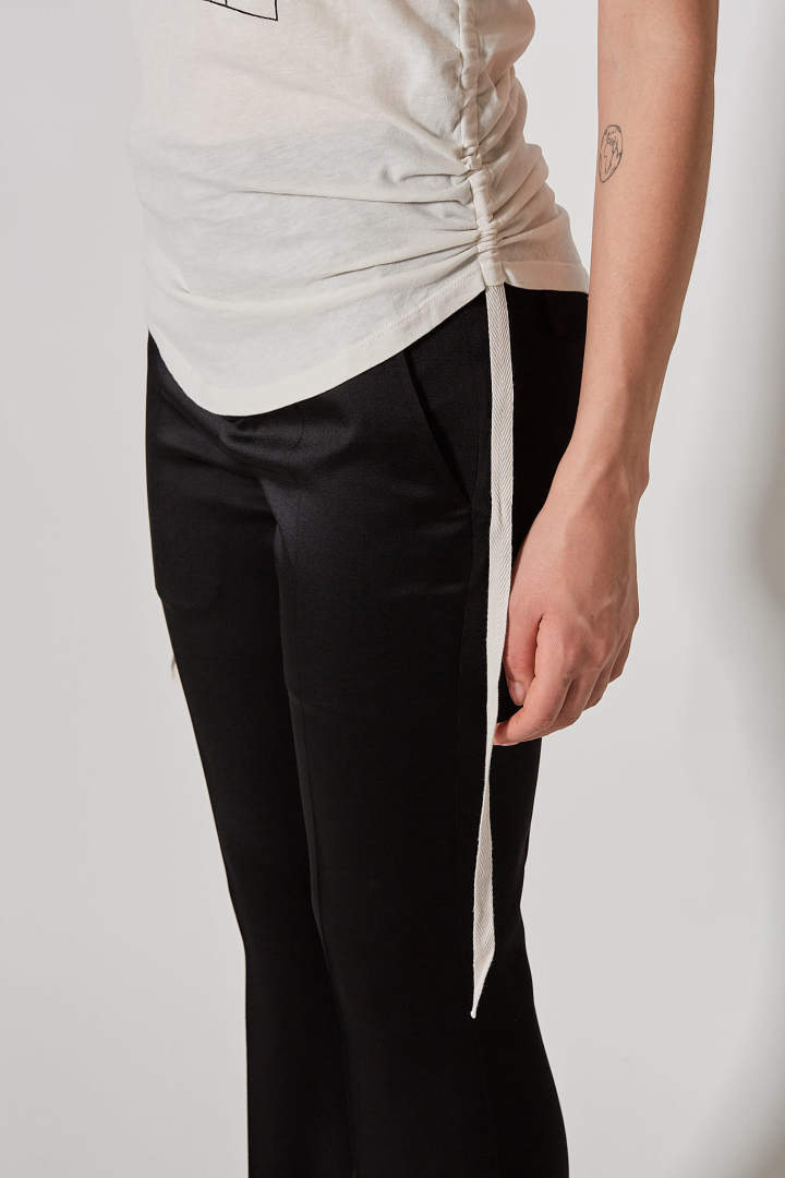 Mexi Wrinkled Cropped Tank Top - Ivory