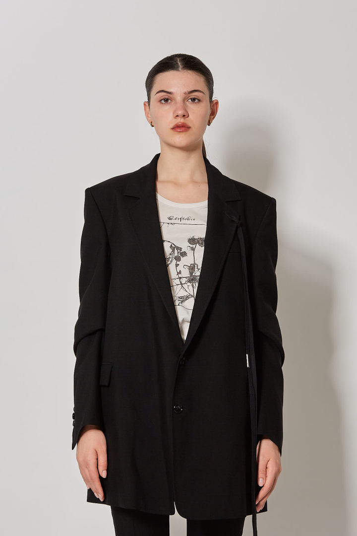 Agnes High Comfort Tailored Jacket Visco - Black