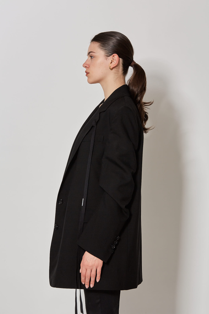 Agnes High Comfort Tailored Jacket Visco - Black