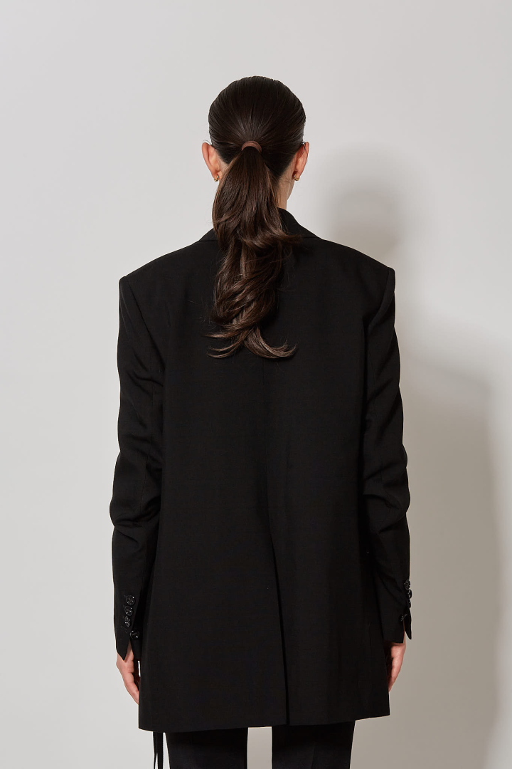 Agnes High Comfort Tailored Jacket Visco - Black
