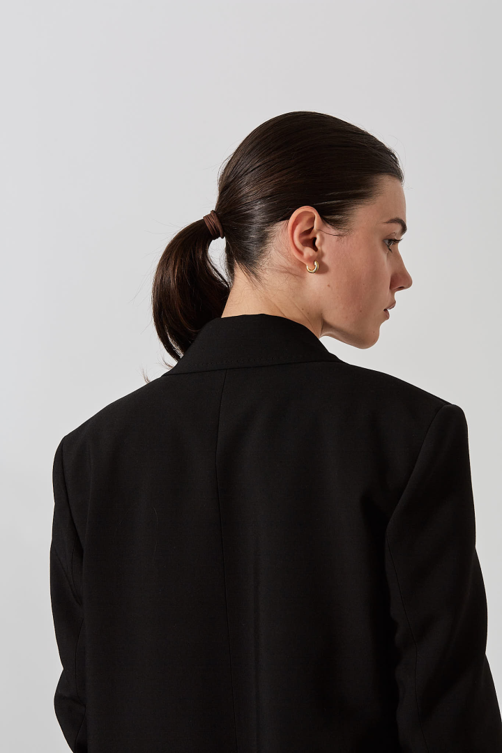 Agnes High Comfort Tailored Jacket Visco - Black