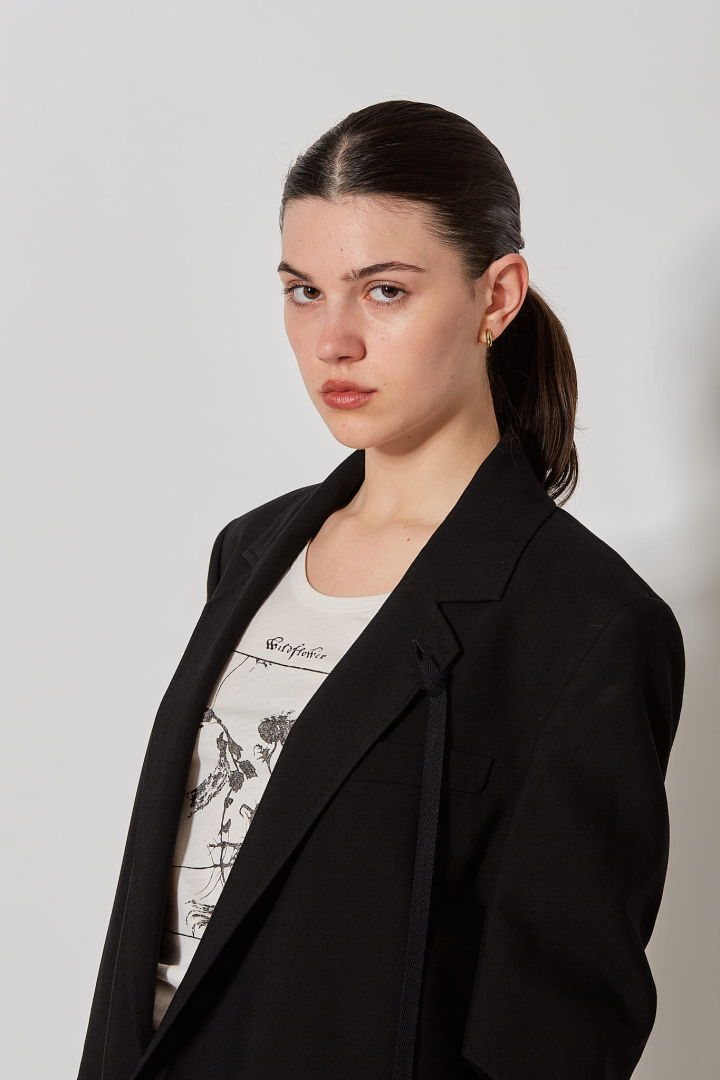 Agnes High Comfort Tailored Jacket Visco - Black