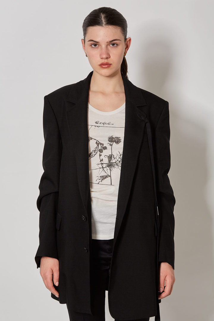Agnes High Comfort Tailored Jacket Visco - Black
