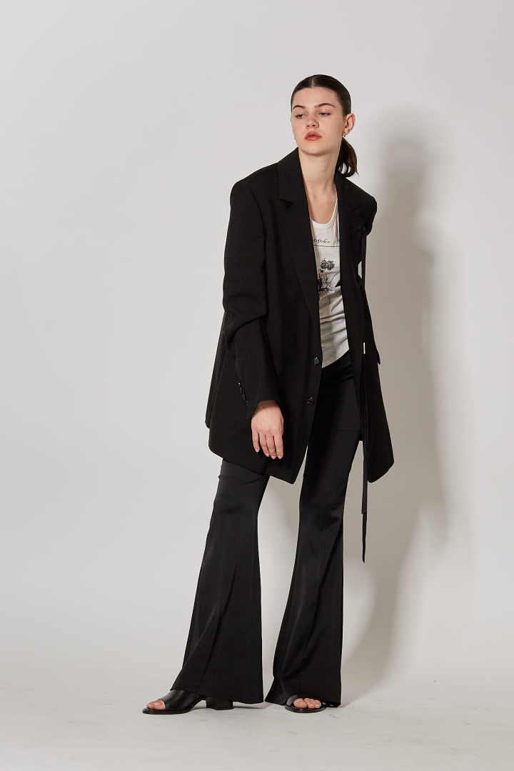 Agnes High Comfort Tailored Jacket Visco - Black