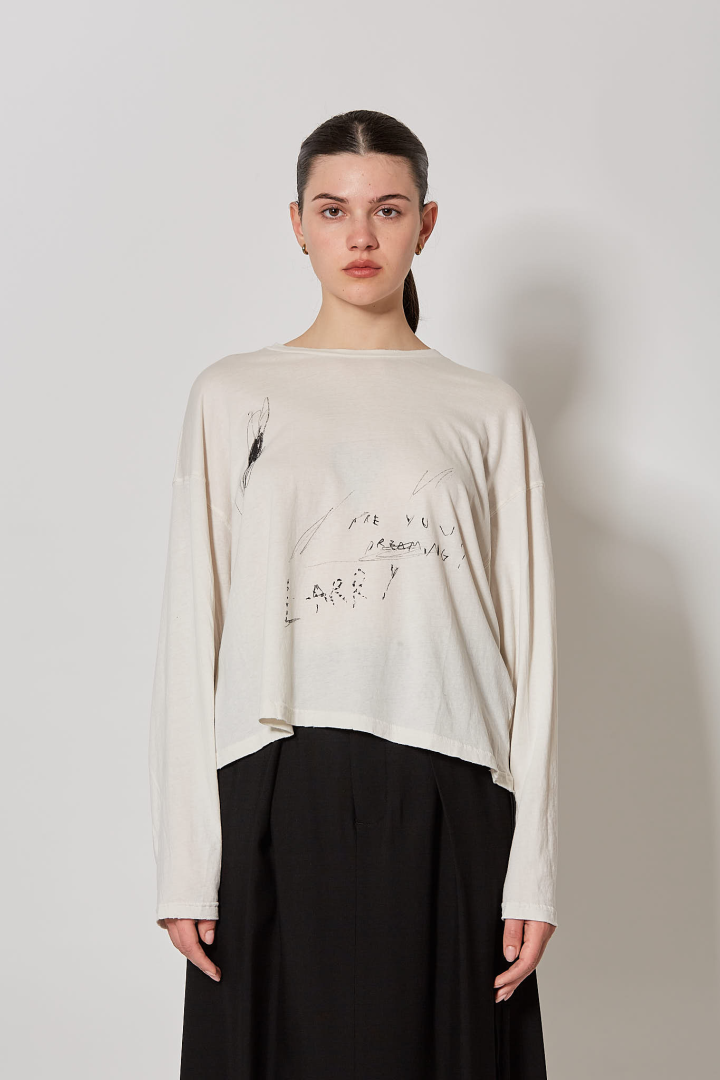 Nikita Relax Fit Long Sleeve Boxy Tee - Ivory