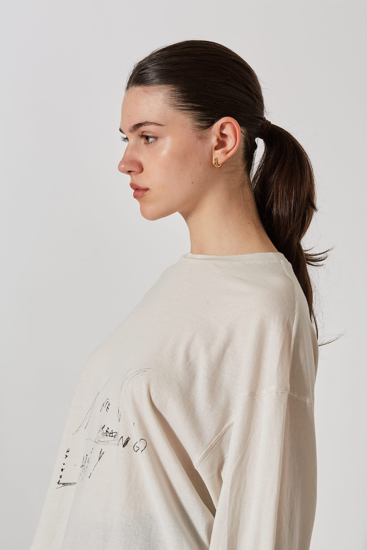 Nikita Relax Fit Long Sleeve Boxy Tee - Ivory