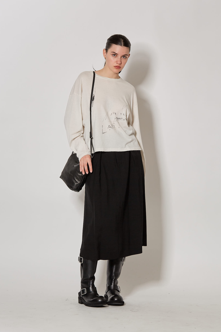 Nikita Relax Fit Long Sleeve Boxy Tee - Ivory
