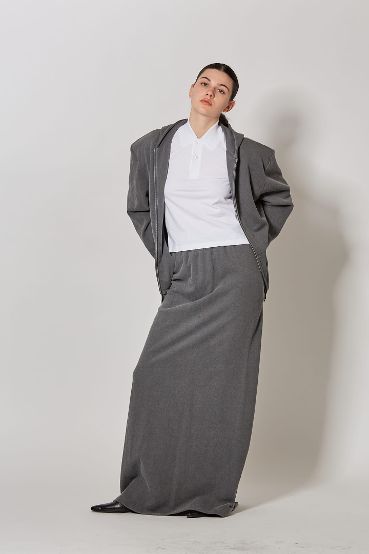 Tracksuit Skirt Pants - Grey