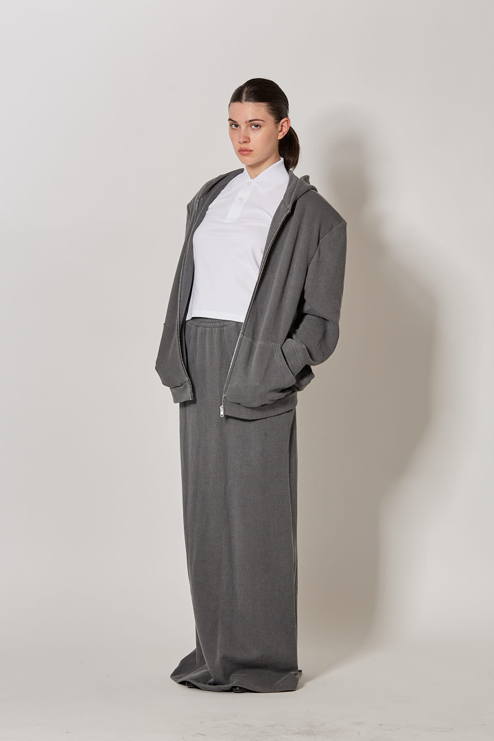Tracksuit Skirt Pants - Grey