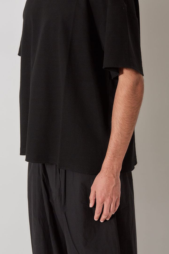 Midd Collar Withdraw Hem - Black