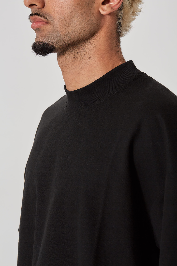 Midd Collar Withdraw Hem - Black