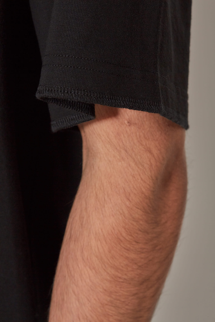 Midd Collar Withdraw Hem - Black