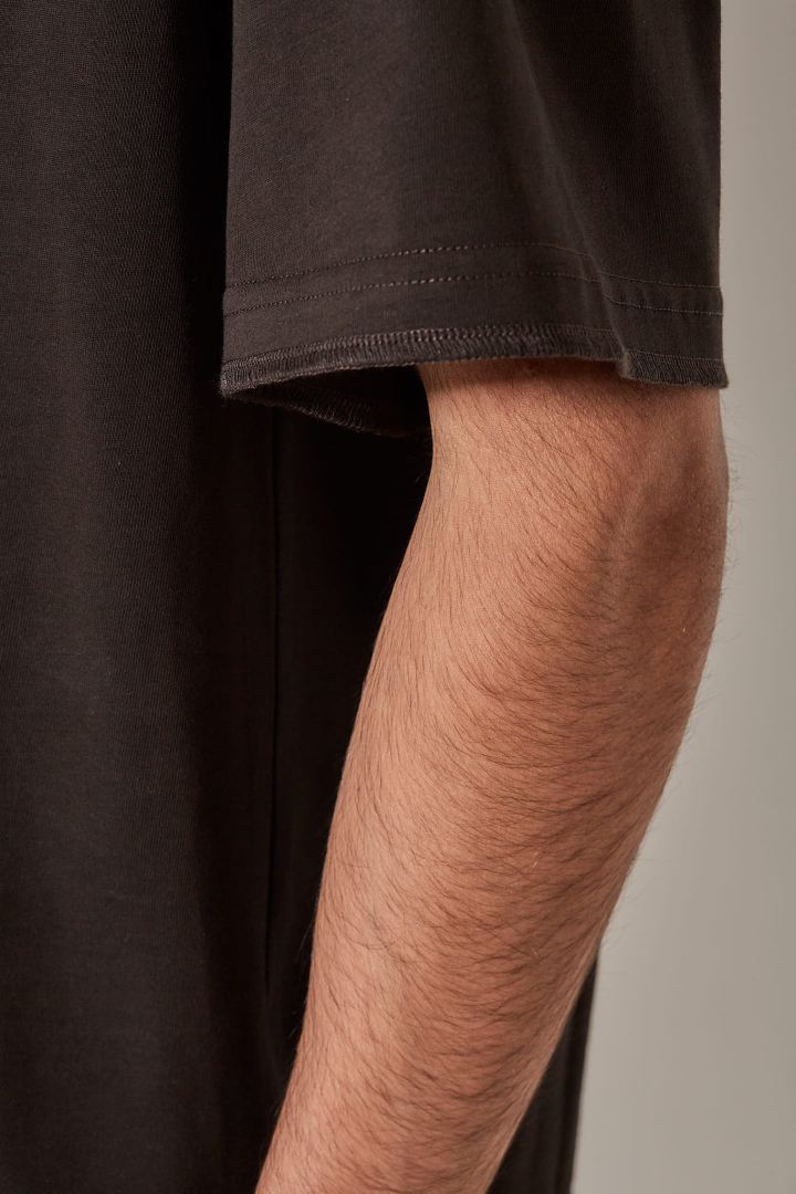 Midd Collar Withdraw Hem - Deep Umber