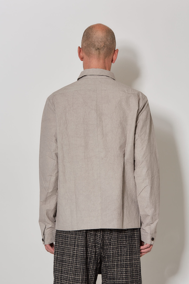 Jacket Unisex Woven Point Pocket Shirt - Pink Greige